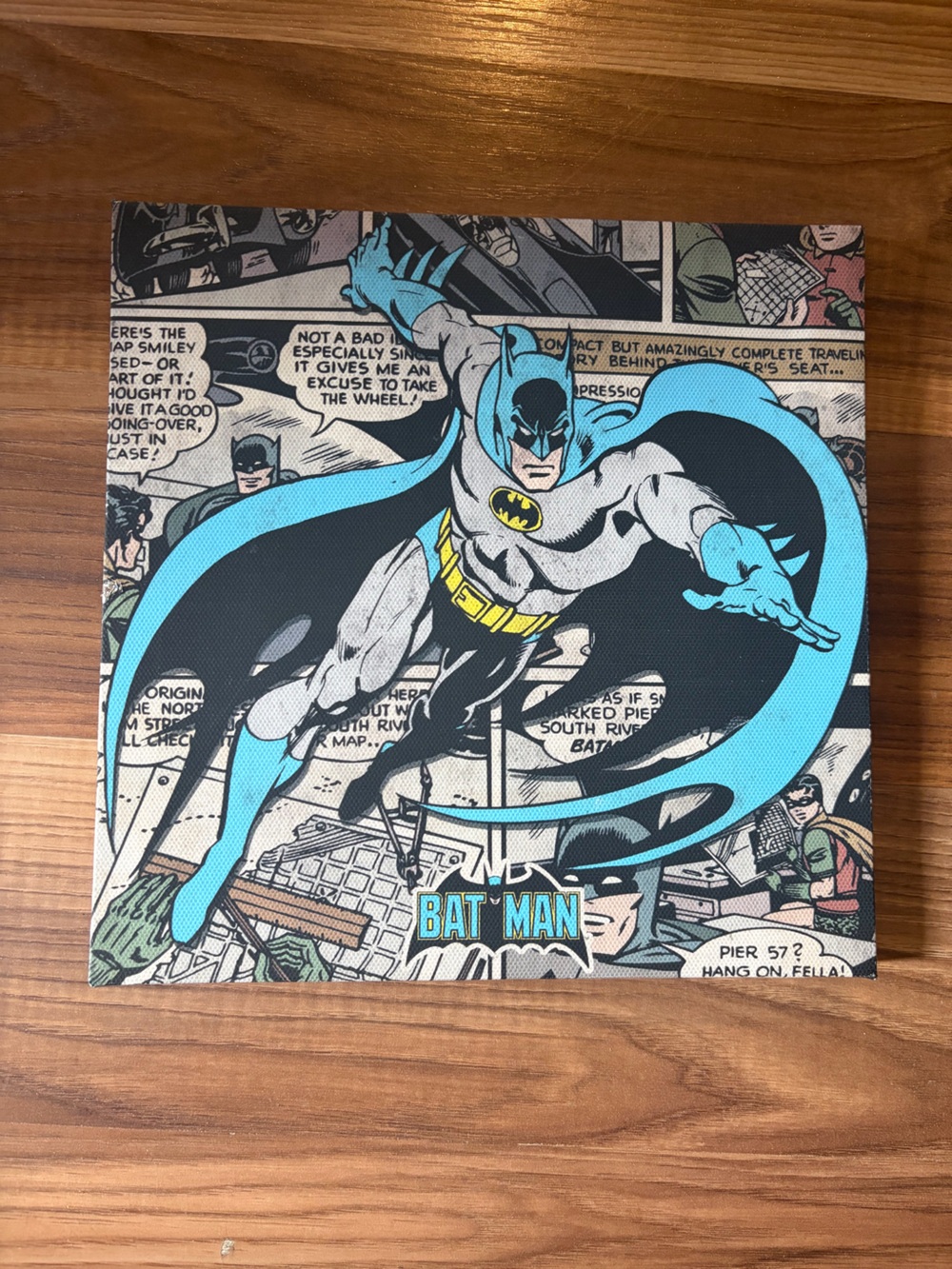 Hobby Lobby Batman Comic Art Print in Blue, Black & Yellow
